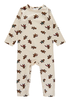 The New Holiday jumpsuit - White Swan Ginger Aop